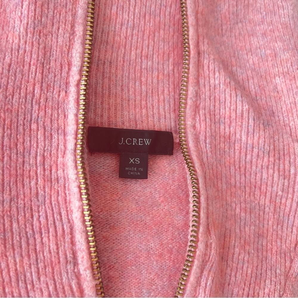 J.Crew Pink Half-Zip Sweater Dress in Super Soft Yarn sz XS - Picture 15 of 15